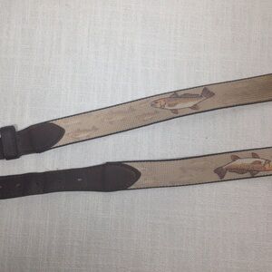 Thomas Bates Trout Themed Belt Solid Brass Buckle